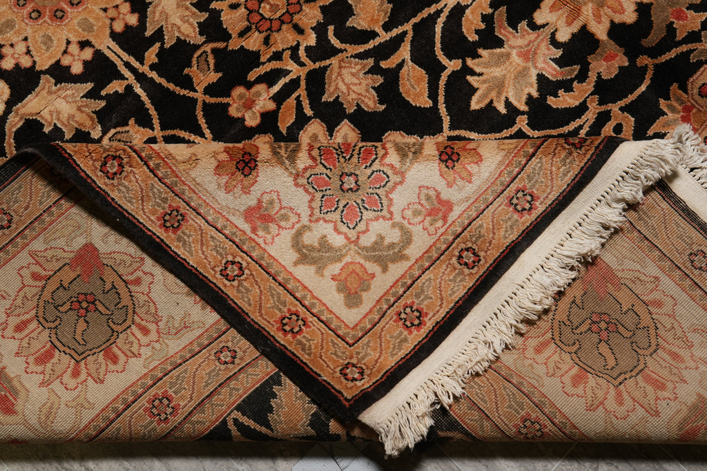 9 x 11.5 Quality Hand-Knotted New Zigler Rug Black #F-4522