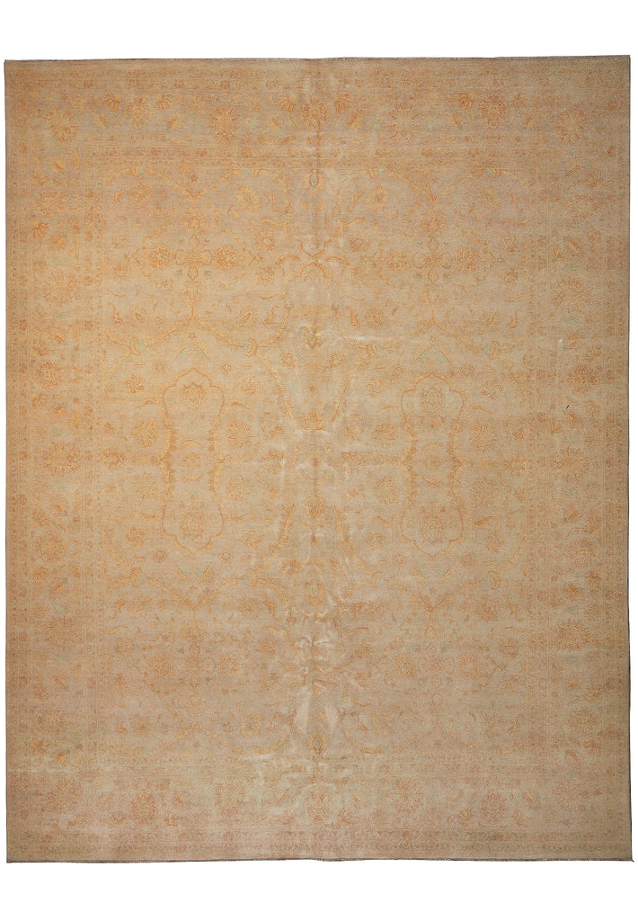 12 x 15 Large One of a Kind Beige Chobi Peshawar Rug 26987