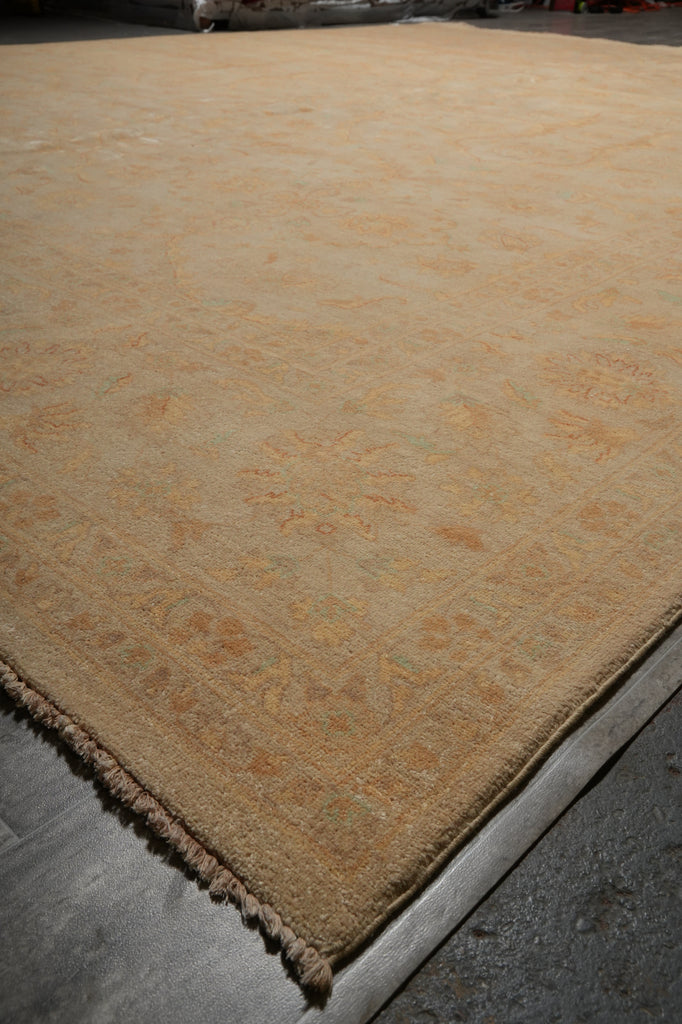 12 x 15 Large One of a Kind Beige Chobi Peshawar Rug 26987