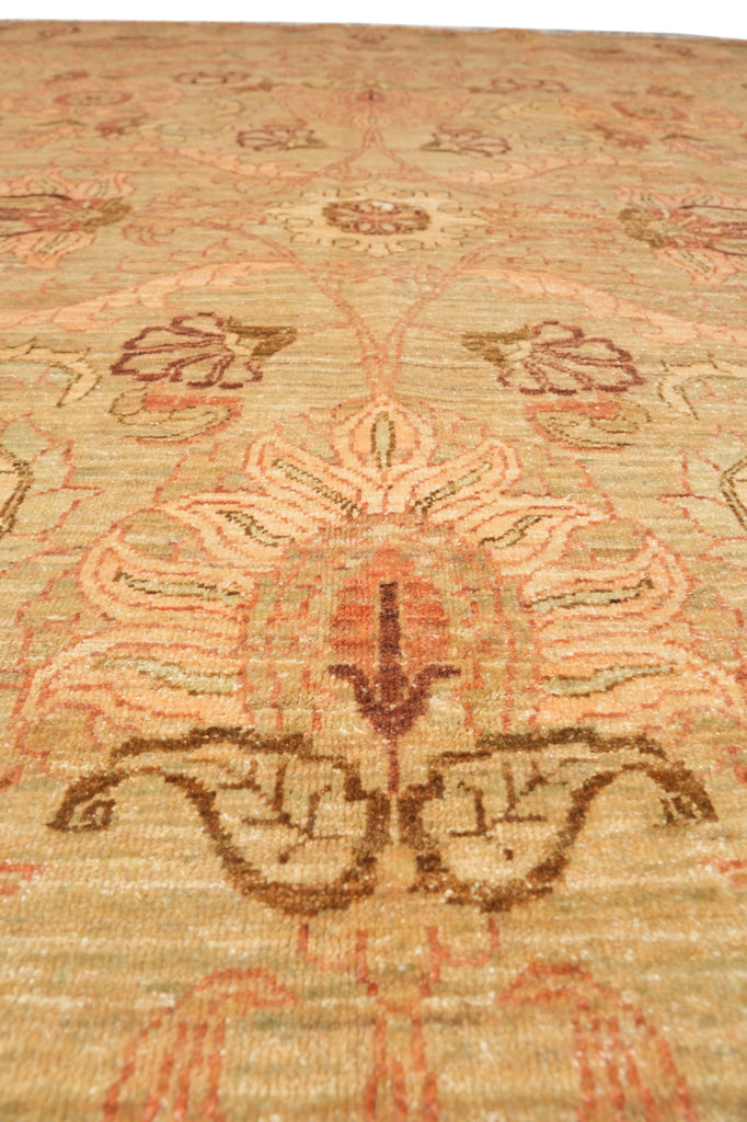 8.3 x 10 High Natural Quality Chobi Peshawar Rug Green #F-4331