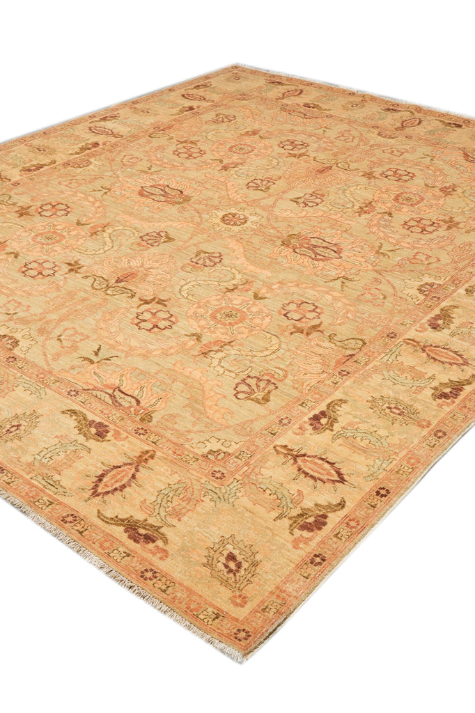 8.3 x 10 High Natural Quality Chobi Peshawar Rug Green #F-4331