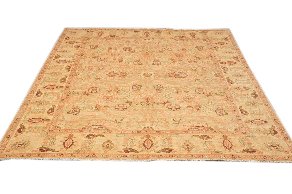 8.3 x 10 High Natural Quality Chobi Peshawar Rug Green #F-4331