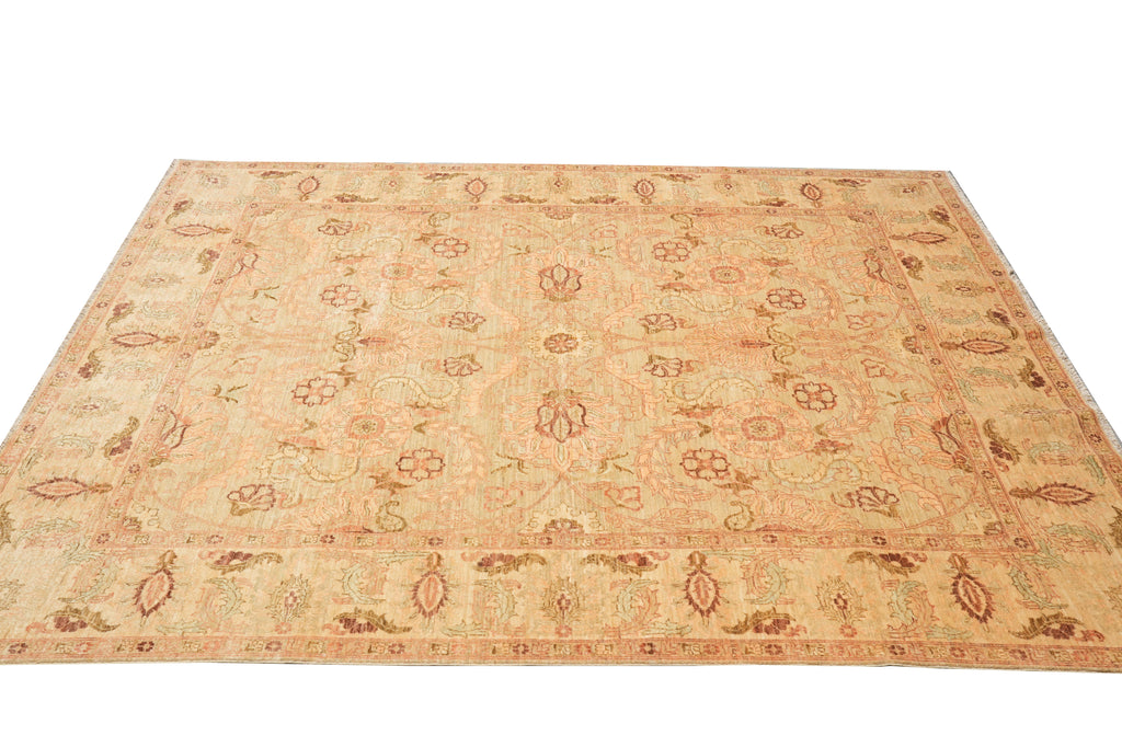 8.3 x 10 High Natural Quality Chobi Peshawar Rug Green #F-4331