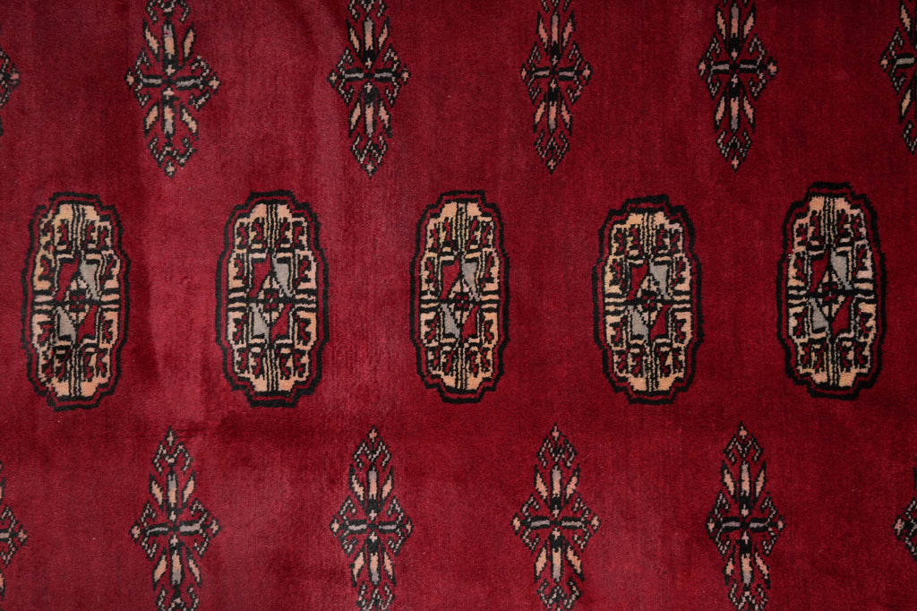 6.6 x 11 New Handmade Bokhara Rug SOFT SILKY WOOL #F-3215