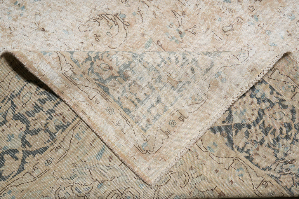 9.8 x 12 Vintage Light Colors Amazing Handmade Rug #PK94