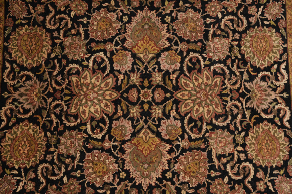 8 x 10 Quality Jaipur Rug Black Burgundy Dense Lustrous Wool Clearance Sale #LA-52932