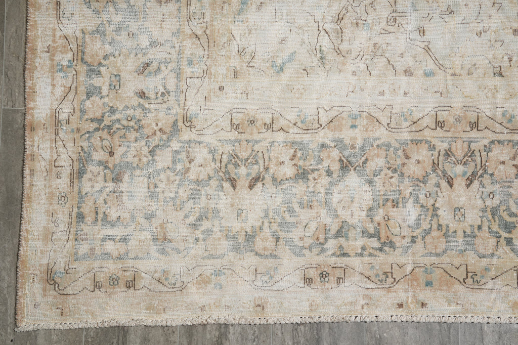9.8 x 12 Vintage Light Colors Amazing Handmade Rug #PK94