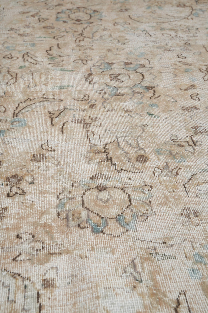 9.8 x 12 Vintage Light Colors Amazing Handmade Rug #PK94