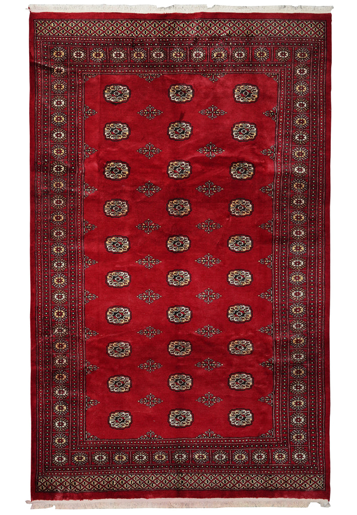 6 x 9.8 Imported Pakistan Bokhara Rug Soft Natural Wool #F-3214