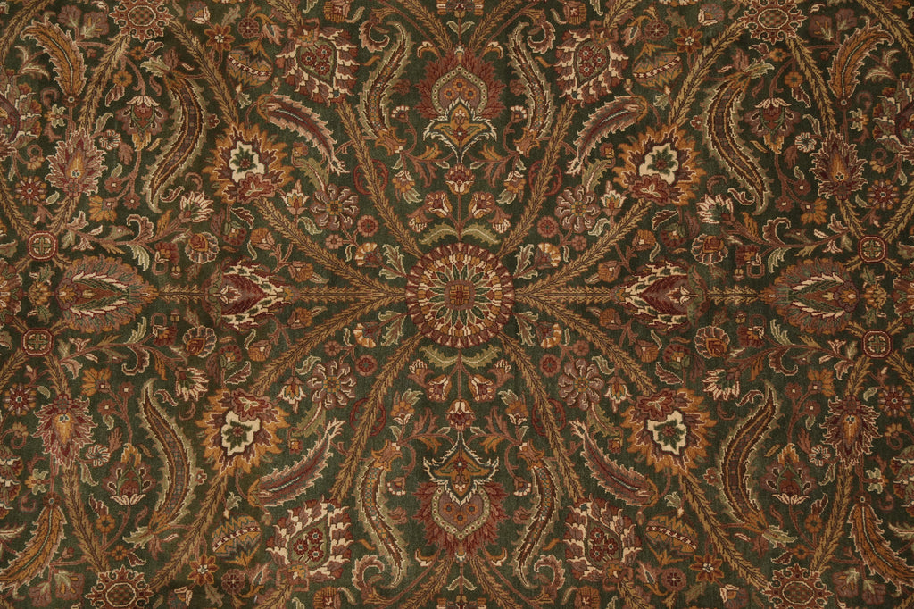 8 x 10 Dark Green Jaipur Hand-Knotted Area Rug #PIX-9844