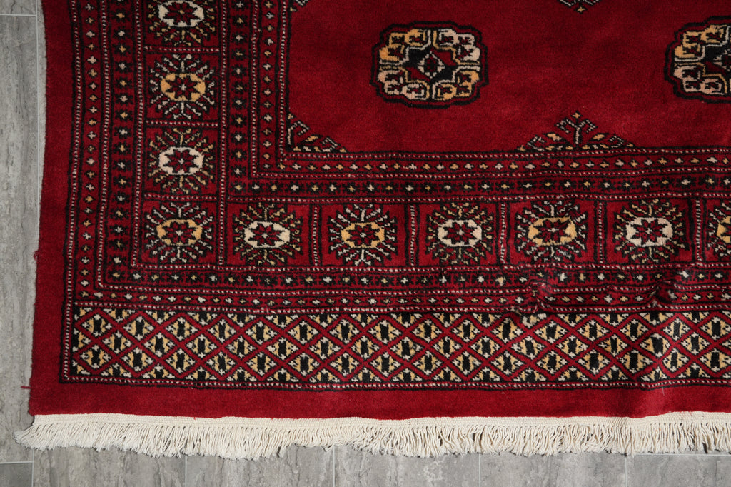 6 x 9.8 Imported Pakistan Bokhara Rug Soft Natural Wool #F-3214