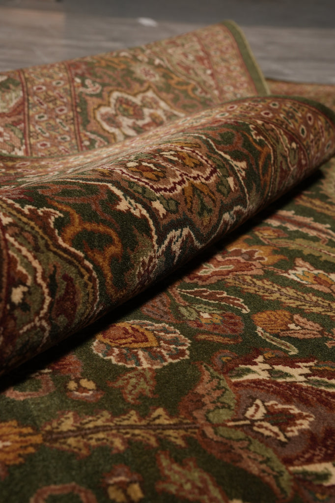 8 x 10 Dark Green Jaipur Hand-Knotted Area Rug #PIX-9844
