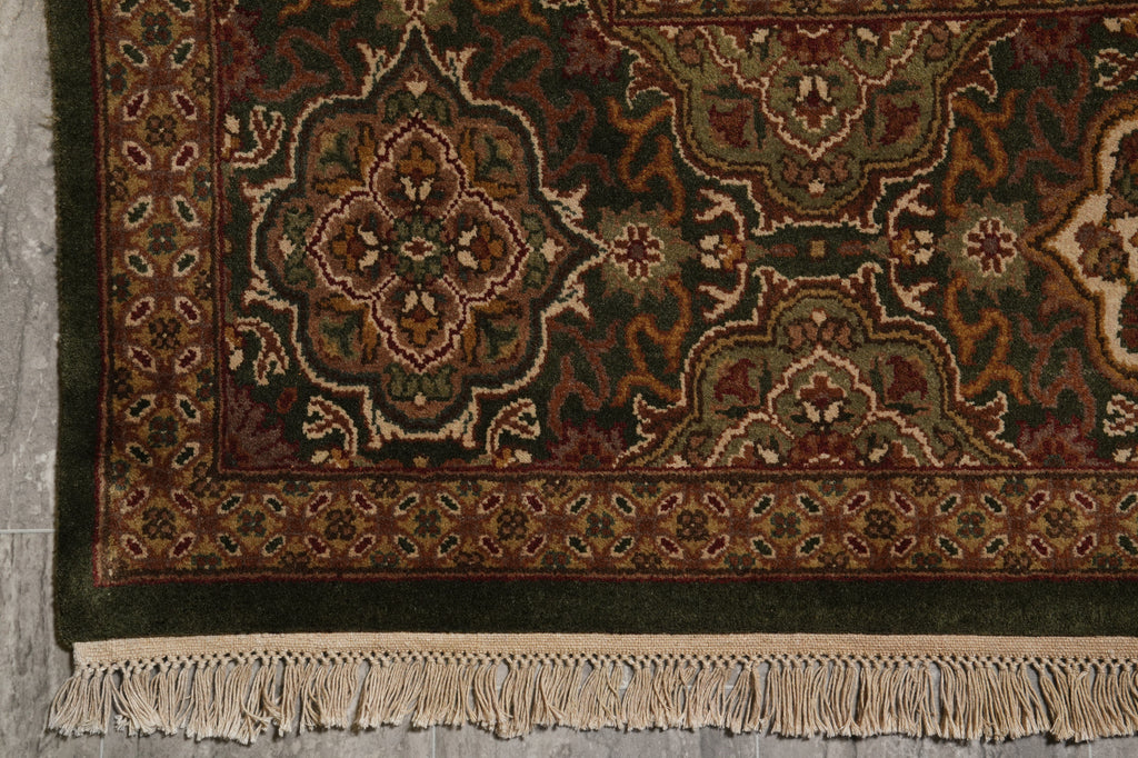 8 x 10 Dark Green Jaipur Hand-Knotted Area Rug #PIX-9844