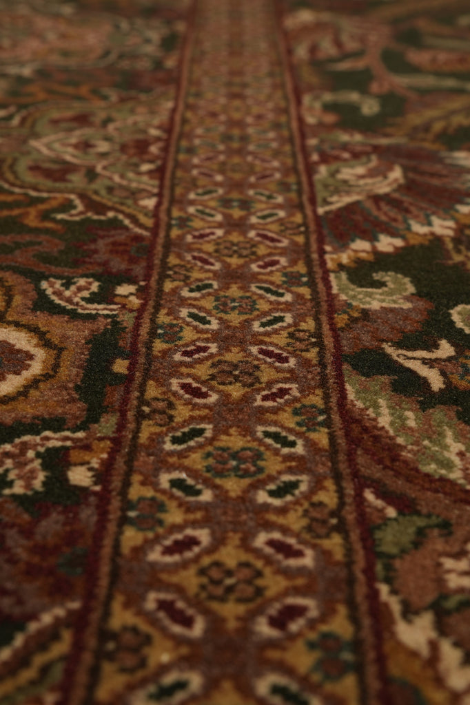 8 x 10 Dark Green Jaipur Hand-Knotted Area Rug #PIX-9844