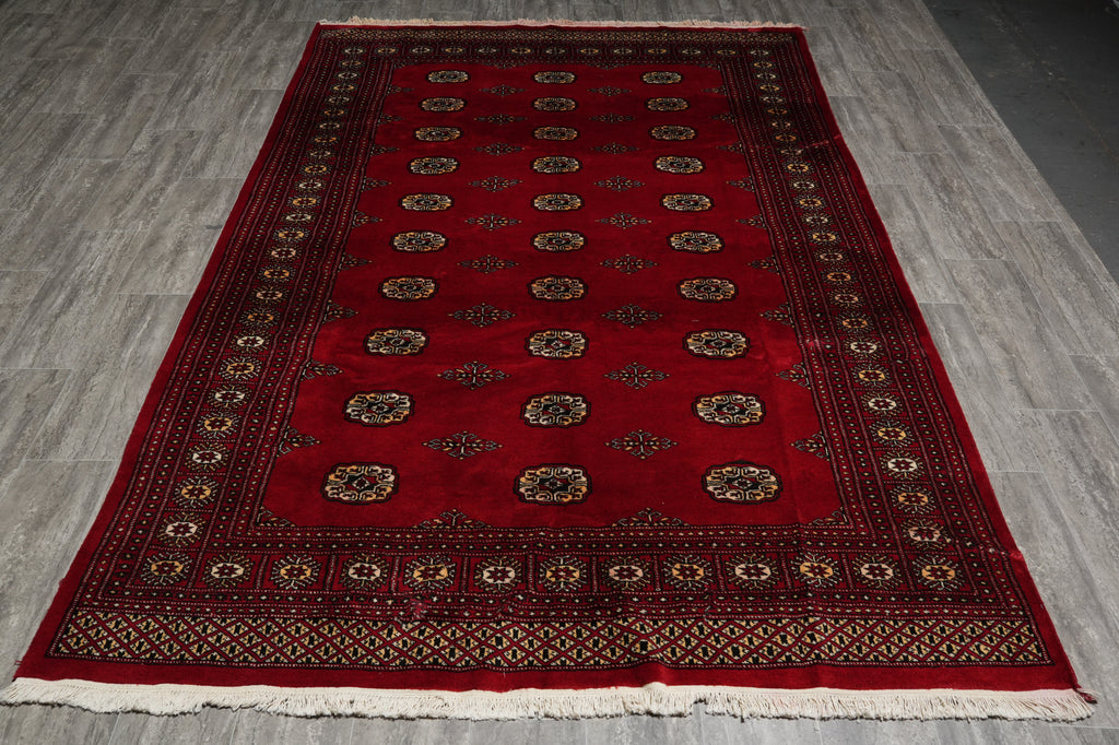 6 x 9.8 Imported Pakistan Bokhara Rug Soft Natural Wool #F-3214