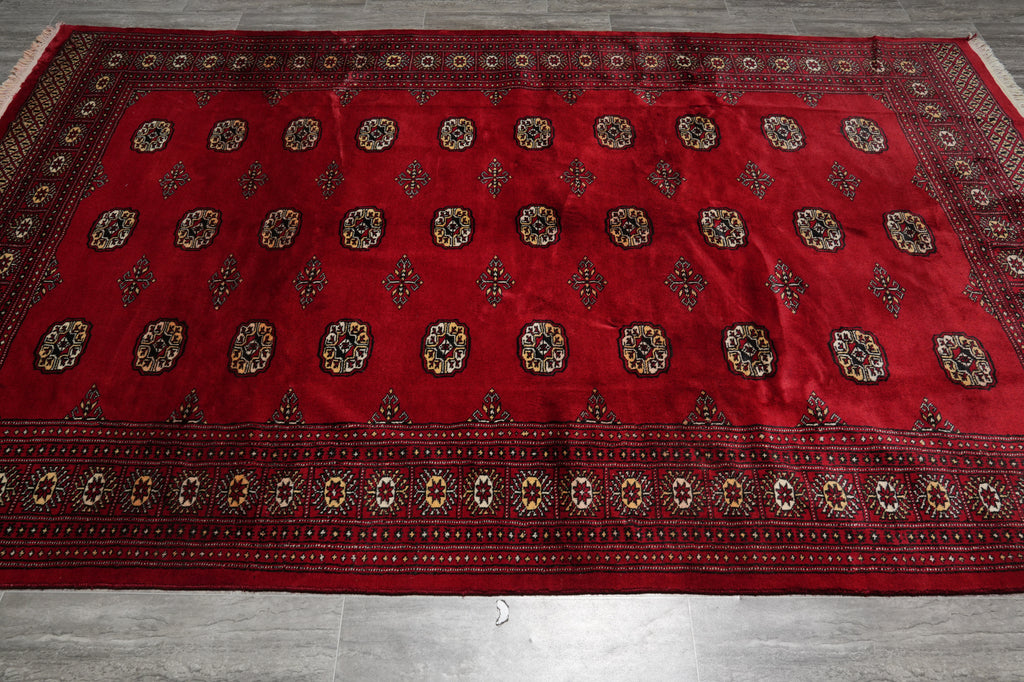 6 x 9.8 Imported Pakistan Bokhara Rug Soft Natural Wool #F-3214
