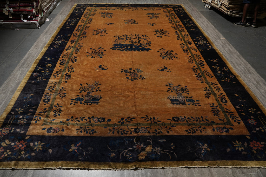 10 x 16 Ivory Antique Art Deco Rug 23962
