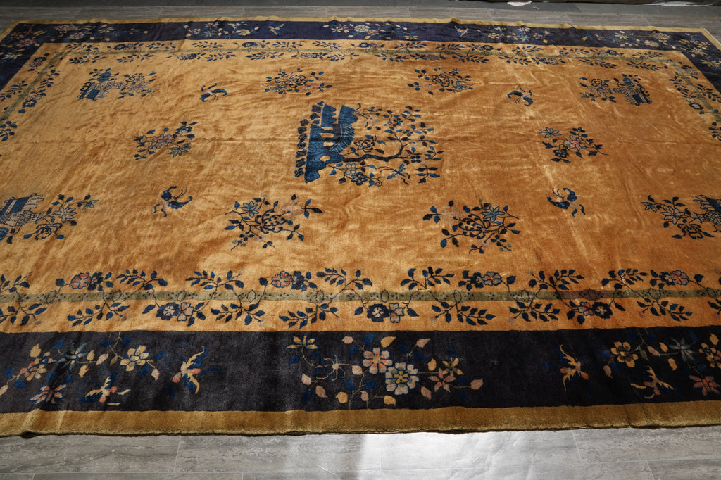 10 x 16 Ivory Antique Art Deco Rug 23962