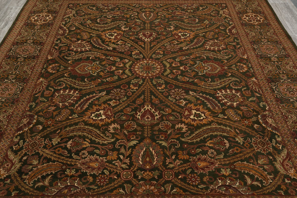 8 x 10 Dark Green Jaipur Hand-Knotted Area Rug #PIX-9844