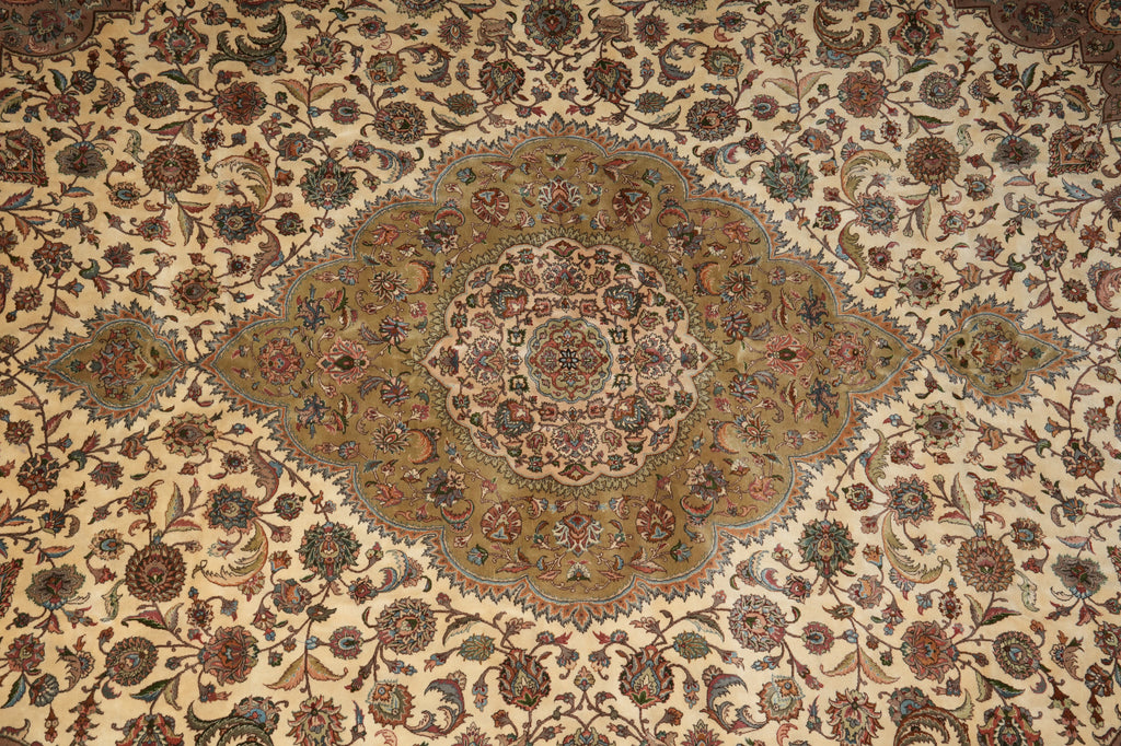 13 x 18.7 Fine Quality Persian Tabriz Rug 400 KPSI Wool and Silk #PIX-17140