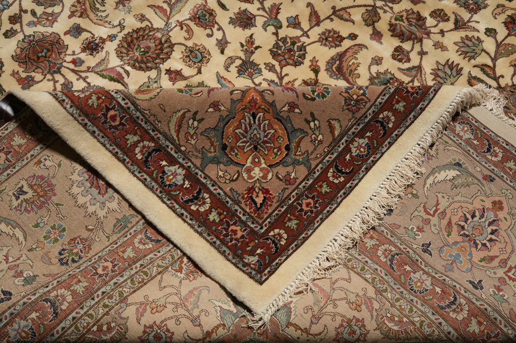 13 x 18.7 Fine Quality Persian Tabriz Rug 400 KPSI Wool and Silk #PIX-17140