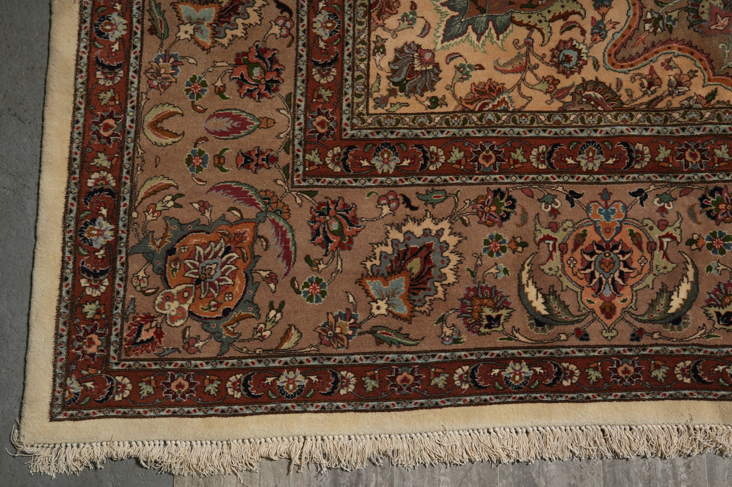 13 x 18.7 Fine Quality Persian Tabriz Rug 400 KPSI Wool and Silk #PIX-17140