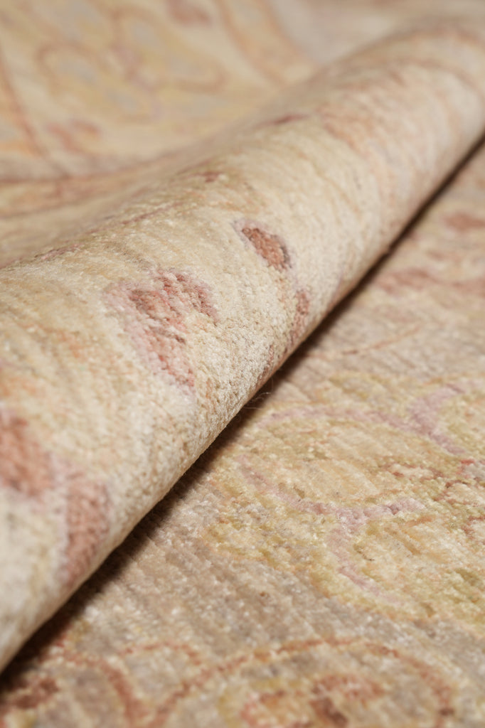 8.4 x 9.9 Neutral New Chobi Peshawar Rug Natural Wool #F-4333