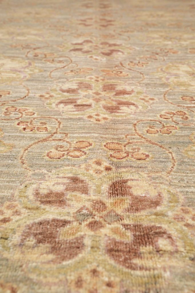 8.4 x 9.9 Neutral New Chobi Peshawar Rug Natural Wool #F-4333