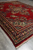 Load image into Gallery viewer, 5.3 x 6.9 Red Semi Antique Persian Sarouk Rug #B-73943