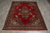 Load image into Gallery viewer, 5.3 x 6.9 Red Semi Antique Persian Sarouk Rug #B-73943