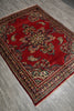 Load image into Gallery viewer, 5.3 x 6.9 Red Semi Antique Persian Sarouk Rug #B-73943
