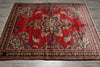 Load image into Gallery viewer, 5.3 x 6.9 Red Semi Antique Persian Sarouk Rug #B-73943
