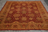 Load image into Gallery viewer, 8 x 10 Warm Color Burgundy Gold Quality Hand-Knotted Jaipur Rug #F-5284