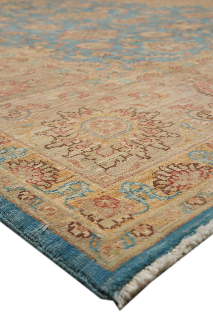 8.2 x 10.3 Blue Zigler Choibi Peshawar Rug Hand-Knotted In Pakistan #F-4334