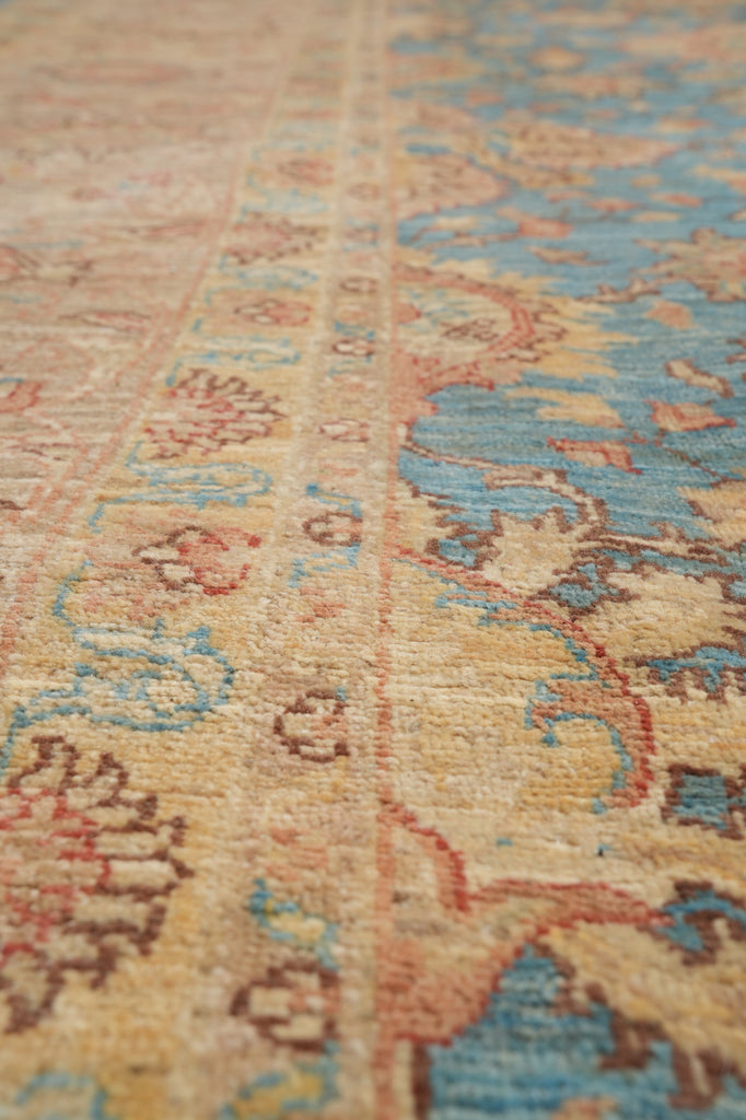 8.2 x 10.3 Blue Zigler Choibi Peshawar Rug Hand-Knotted In Pakistan #F-4334