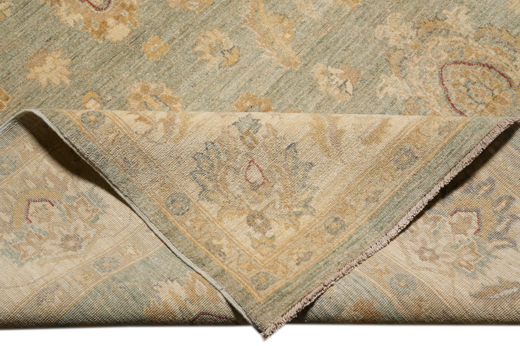 8 x 10 Light Green Zigler Chobi Peshawar Rug #F-4336