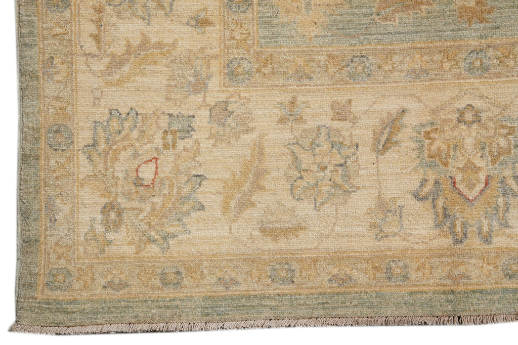 8 x 10 Light Green Zigler Chobi Peshawar Rug #F-4336