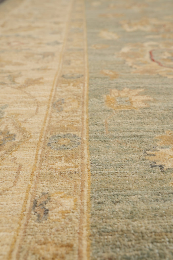 8 x 10 Light Green Zigler Chobi Peshawar Rug #F-4336