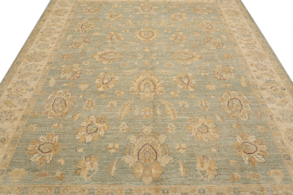 8 x 10 Light Green Zigler Chobi Peshawar Rug #F-4336