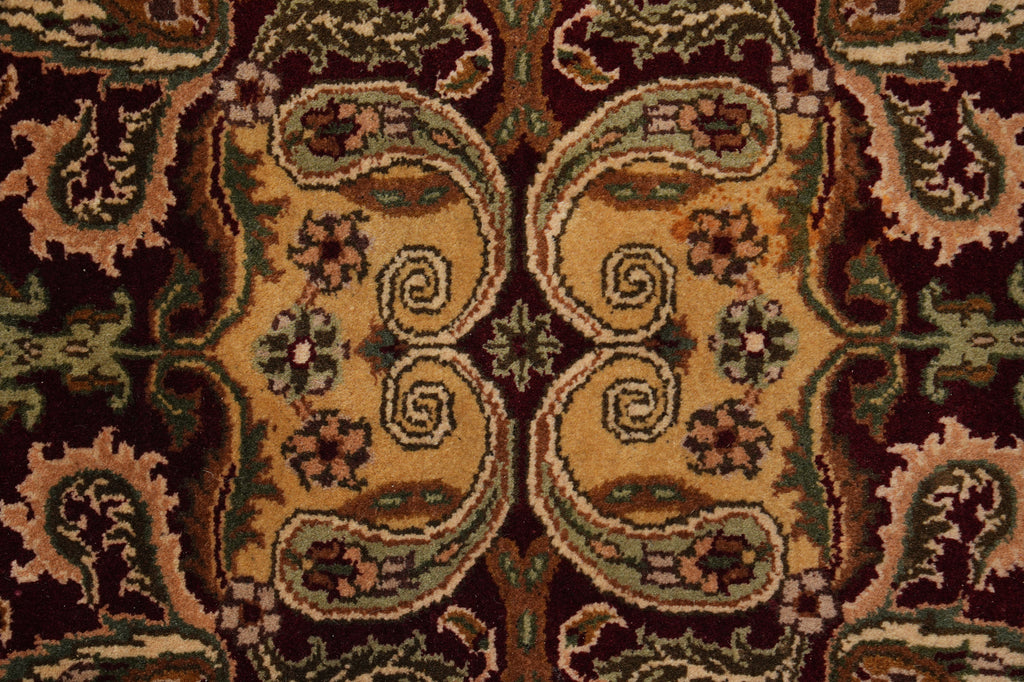 8 x 9.8  High Quality Jaipur Rug  New Handmade Carpet Reproduction Burgundy Gold #F-5285