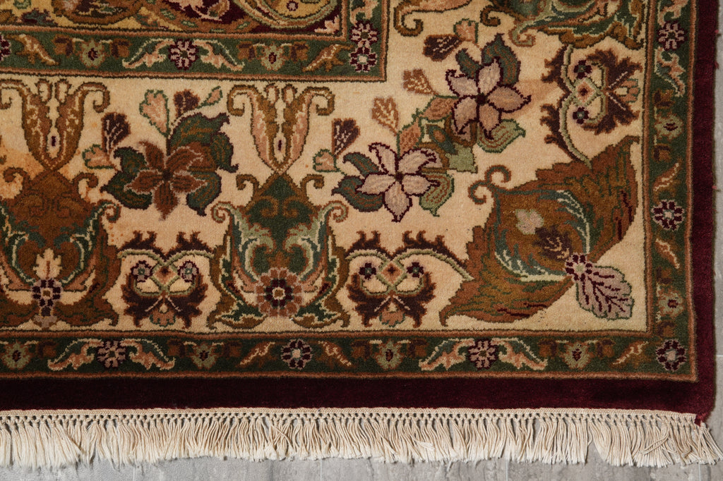 8 x 9.8  High Quality Jaipur Rug  New Handmade Carpet Reproduction Burgundy Gold #F-5285