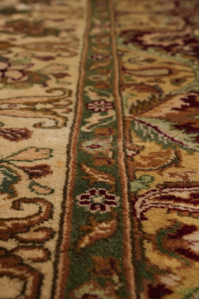8 x 9.8  High Quality Jaipur Rug  New Handmade Carpet Reproduction Burgundy Gold #F-5285