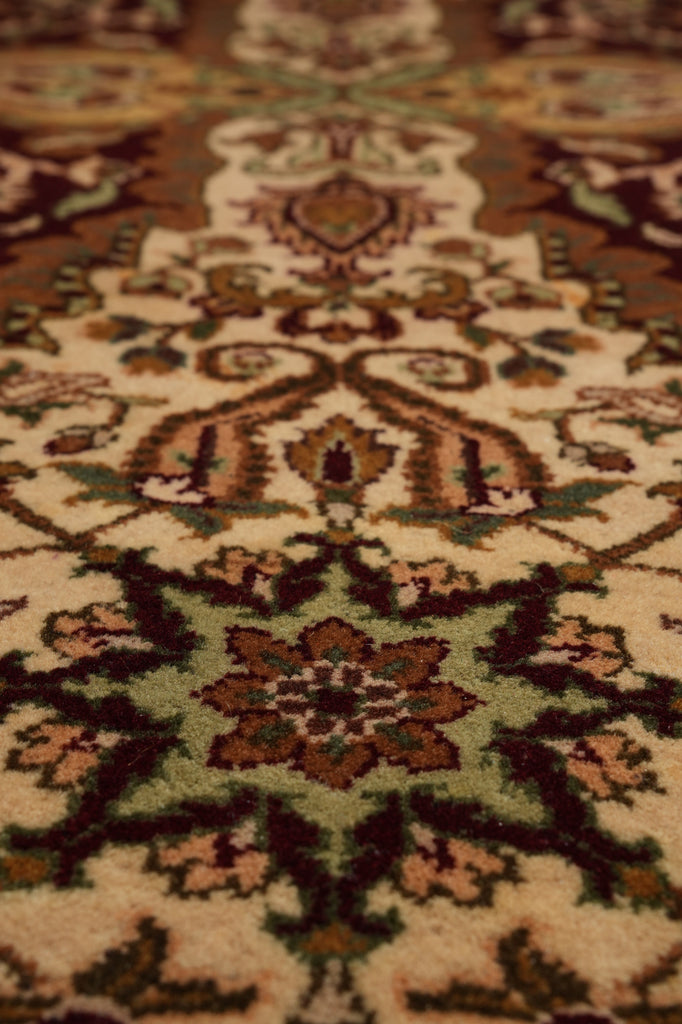 8 x 9.8  High Quality Jaipur Rug  New Handmade Carpet Reproduction Burgundy Gold #F-5285