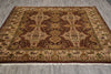 Load image into Gallery viewer, 8 x 9.8  High Quality Jaipur Rug  New Handmade Carpet Reproduction Burgundy Gold #F-5285