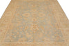 Load image into Gallery viewer, 8 x 10 Neutral Green Chobi Peshawar Carpet Light Aqua Blue #F-4337