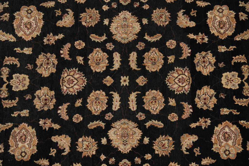 8 x 10 Black High Quality Handmade Agra Rug #F-5286