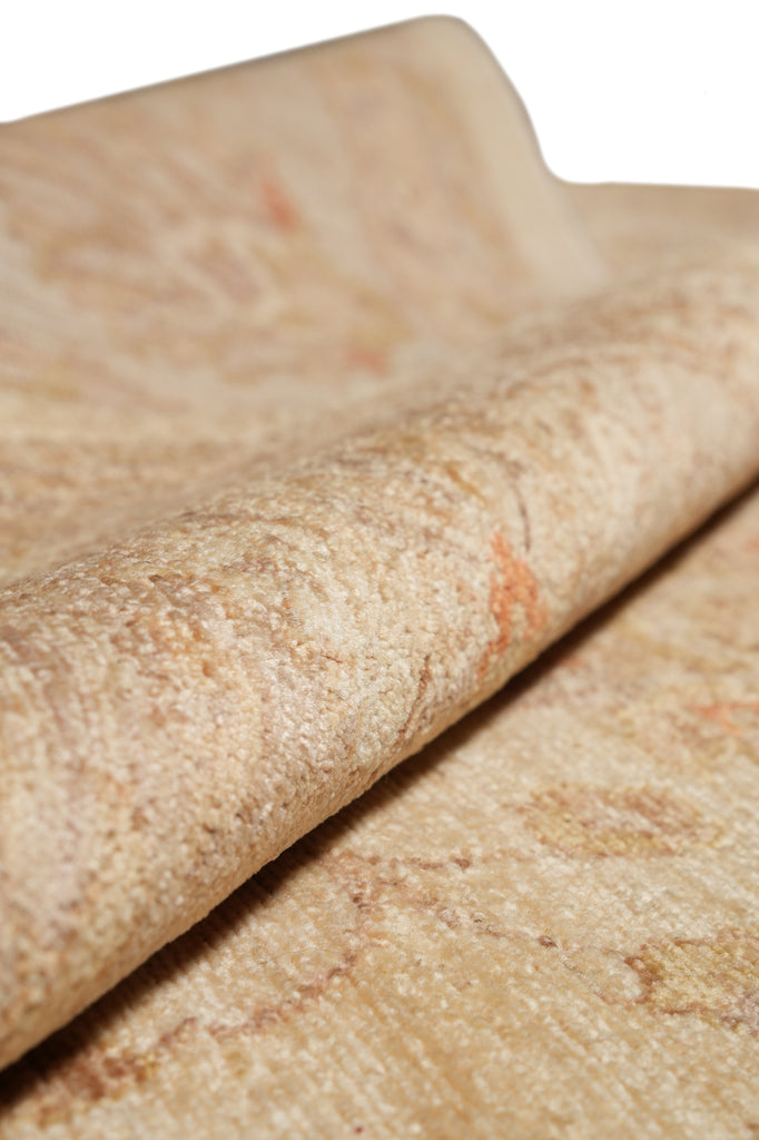 7.9 x 10 Chobi Peshawar Rug Natural Wool Beige Sage Green #F-4339