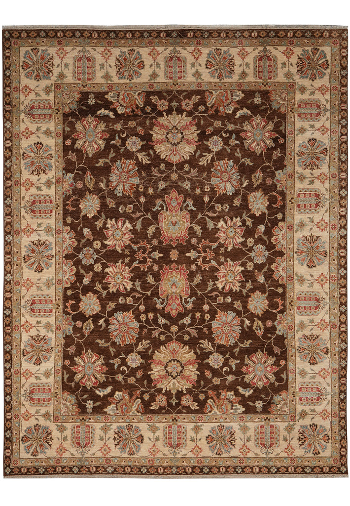 8 x 10 Beautiful Quality Natural Wool Chobi Peshawar Zigler Rug