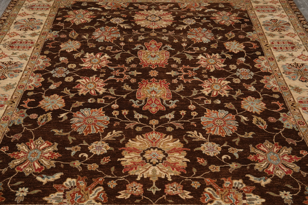 8 x 10 Beautiful Quality Natural Wool Chobi Peshawar Zigler Rug #F-5281
