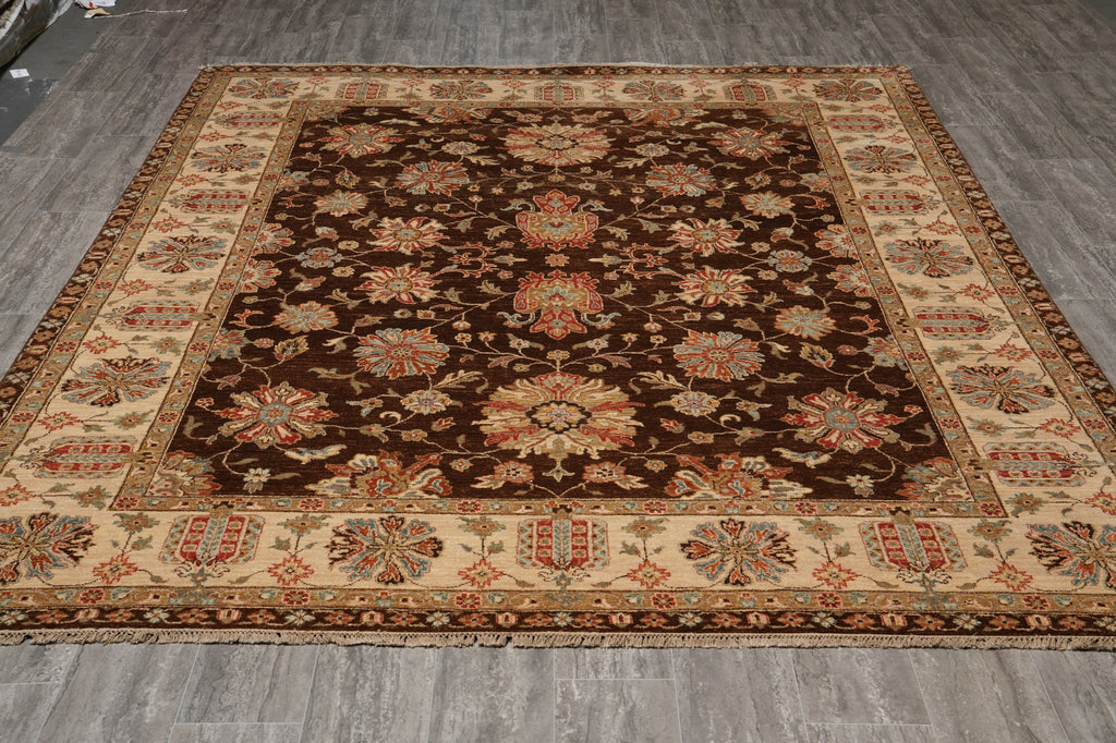 8 x 10 Beautiful Quality Natural Wool Chobi Peshawar Zigler Rug #F-5281